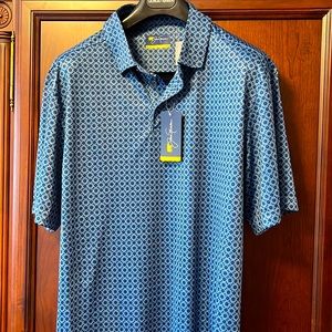 Jack Nicklaus Brand New Classic Golf Polo navy and medium blue Sun ☀️ Protection